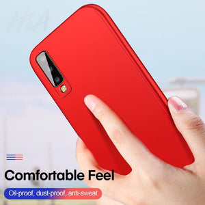 Planet Gates Rose Gold / A8 2018 H&A 360 Full Protective Phone Case For Samsung Galaxy A7 A8 J4 J6 J8 Anti-knock Full Cover J4 J6 A8 Plus Cases With Glass Film