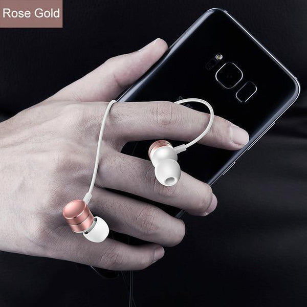 Planet Gates Rose Gold Baseus H04 Bass Sound Earphone In-Ear Sport Earphones with mic for xiaomi iPhone Samsung Headset fone de ouvido auriculares MP3