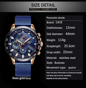 Planet Gates rose gold black Casual Mesh Belt Fashion Quartz Gold Watch Mens Watches Top Brand Luxury Waterproof Clock Relogio Masculino