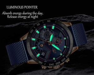 Planet Gates rose gold black Casual Mesh Belt Fashion Quartz Gold Watch Mens Watches Top Brand Luxury Waterproof Clock Relogio Masculino