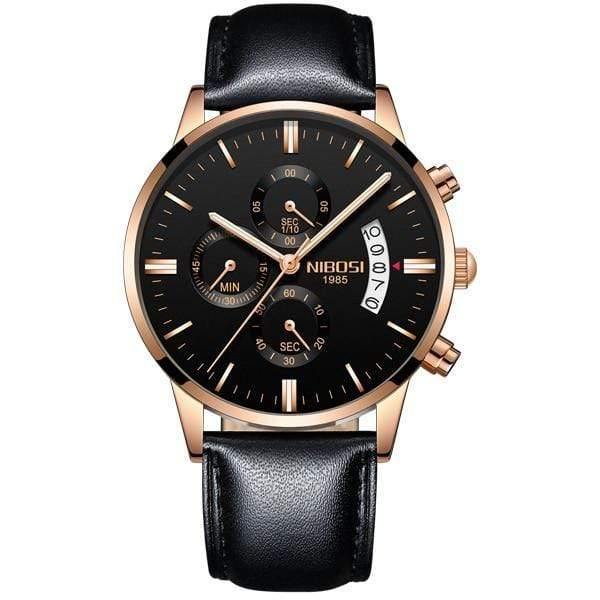 Planet Gates Rose gold black l Sports Watches For Men Military Army Analog/Chronograph Men Watch Stainless Steel Dress Male Clock Saat