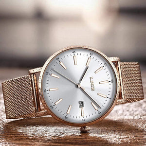 Planet Gates Rose gold blue / China Stainless Steel  Watches Women Top Brand Luxury Casual Clock Ladies Wrist Watch Relogio Feminino