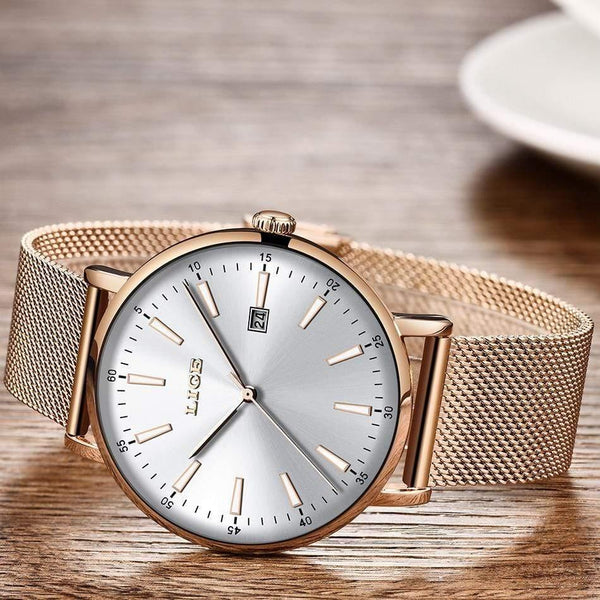 Planet Gates Rose gold blue / China Stainless Steel  Watches Women Top Brand Luxury Casual Clock Ladies Wrist Watch Relogio Feminino