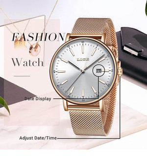 Planet Gates Rose gold blue / China Stainless Steel  Watches Women Top Brand Luxury Casual Clock Ladies Wrist Watch Relogio Feminino