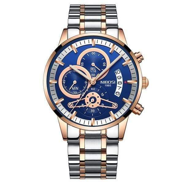 Planet Gates Rose Gold Blue S Watch Men Gold And Black Mens Watches Top Brand Luxury Sports Watches  Reloj Hombre Waterproof