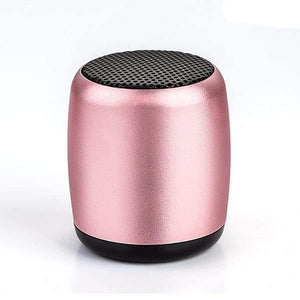 Planet Gates Rose Gold BM3 TWS Metal Super Mini Wireless Bluetooth Speaker Portable Small Pocket Size With Selfie Remote Control Microphone Lanyard