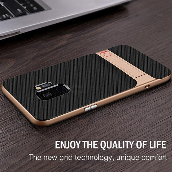 Planet Gates Rose-Gold / China / S8 360 Full Cover Protective Case For Samsung Galaxy S9 S8 Plus PC + TPU Shock Proof Cover For Samsung Note 8 Kickstand Phone Case