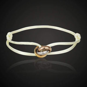 Planet Gates Rose Gold Color / 16cm Theresa New hot stainless steel bracelet 3 metal buckle ribbon lace up chain multicolor adjustable size bracelet popular unisex