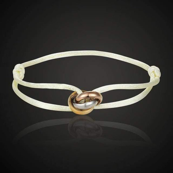 Planet Gates Rose Gold Color / 16cm Theresa New hot stainless steel bracelet 3 metal buckle ribbon lace up chain multicolor adjustable size bracelet popular unisex