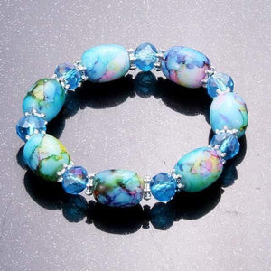 Planet Gates Rose Gold Color Amazonite natural stone streche bracelet elastic pulserase men women fashion jewelry beads created charms diy