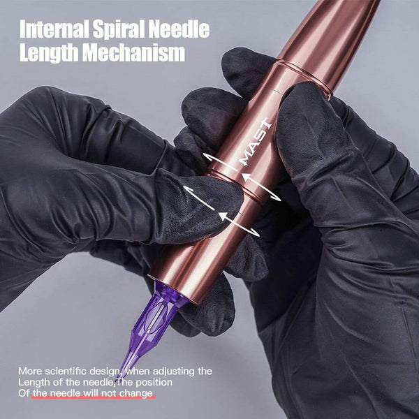 Planet Gates Rose Gold Color Powerful RCA Permanent Makeup 2.0 and 3.0 Stoke Rotary Tattoo Gun Machine Pen Eyebrows Lips Cartridge