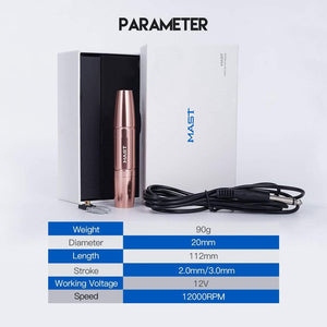 Planet Gates Rose Gold Color Powerful RCA Permanent Makeup 2.0 and 3.0 Stoke Rotary Tattoo Gun Machine Pen Eyebrows Lips Cartridge