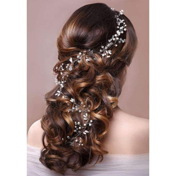 Planet Gates Rose Gold Color Rose Gold Wedding Hair Accessories Bridal Headpiece Hair Vine Pearl Headband for Wedding tiara Women Hair Jewelry Accessory