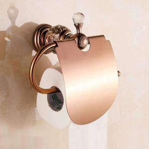 Planet Gates rose gold Crystal Diamond Tissue Box Polished Brass Toilet Paper Holder Roll Holder Bathroom Accessories products HG01
