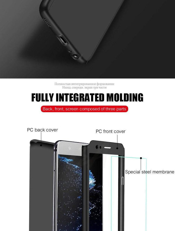 Planet Gates Rose-Gold / For Huawei P9 Luxury 360 Degree Full Cover Phone Case For huawei P10 P9 P8 Lite Mate 20 10 Pro Lite Screen Protector Cover Mate 20 Case Glass