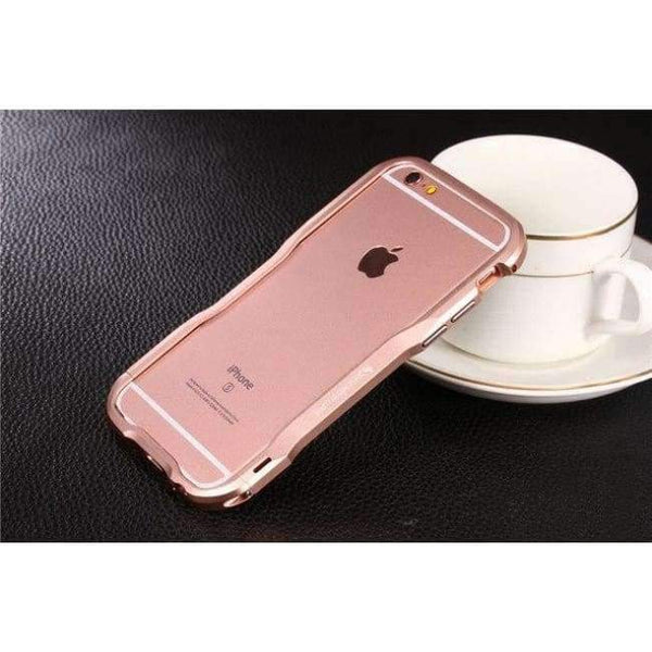 Planet Gates Rose gold / for iPhone 6 6S iPhone 6S Case 3D Hard Aluminium Frame Shockproof Luxury Brand Cover for iPhone 6S Plus Metal Strong Phone Cases