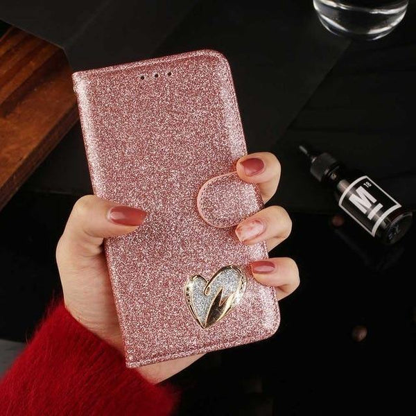 Planet Gates rose gold / for iphone 6 6s Leather Cover Diamond Rhinestone Case For iPhone X XS Max XR Case Flip Wallet iphone 6 6S 7 8 Plus Phone Case