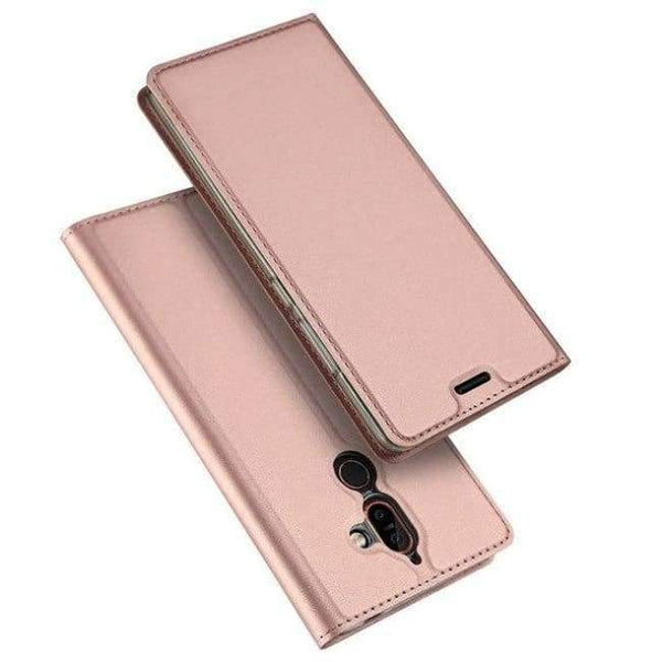 Planet Gates Rose Gold / For Nokia 7 Plus Nokia 7 Plus Luxury Case Luxury PU Leather Kickstand Flip Cover For Nokia7 Plus Phone Cases 6.0"Inch