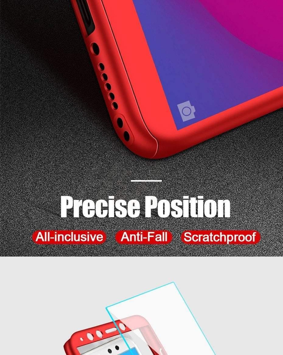 Planet Gates Rose-Gold / Honor 7C H&A H&A Luxury 360 Degree Full Cover Phone Case For Huawei Honor 7A 7C Pro 8X Max Screen Protector Cover 7A 7C 8XMax Case Glass