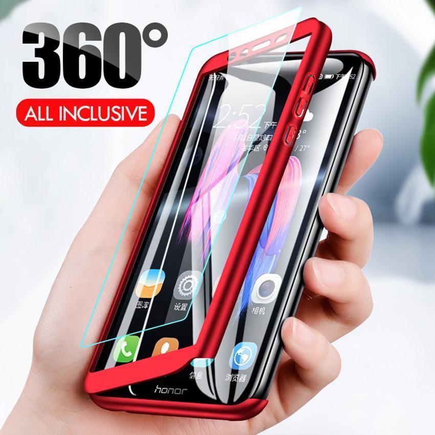 Planet Gates Rose-Gold / Honor 7C H&A H&A Luxury 360 Degree Full Cover Phone Case For Huawei Honor 7A 7C Pro 8X Max Screen Protector Cover 7A 7C 8XMax Case Glass