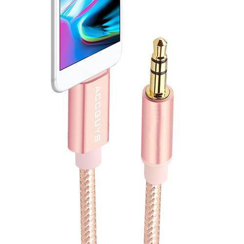 Planet Gates rose gold IOS to 3.5mm Male Jack AUX Audio Music Stereo Adapter Cable Home Car Audio Extension Cord 1M For iPhone 7 8 Plus X XS XR
