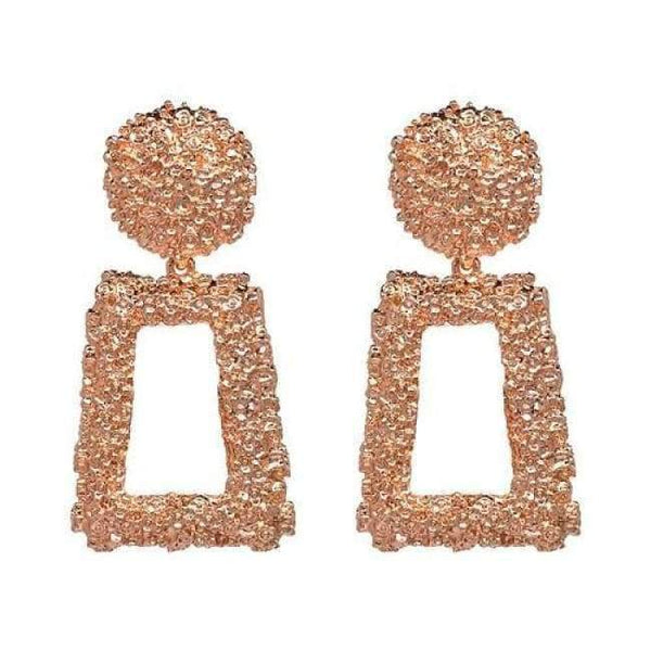 Planet Gates rose gold JUJIA good quality wholesale women statement earring fashion geometric metal Earrings for women jewelry earring