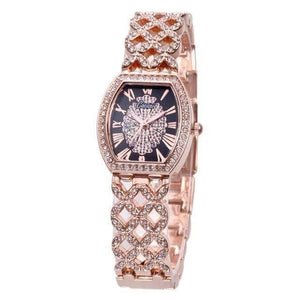 Planet Gates Rose gold Ladies Diamond Bracelet Watches Set 2 pcs Women Luxury Fashion Flamboyant Dial Little Diamonds Watch Female C