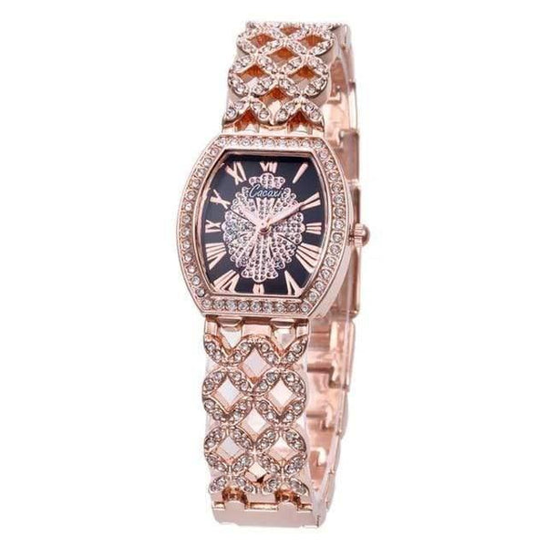 Planet Gates Rose gold Ladies Diamond Bracelet Watches Set 2 pcs Women Luxury Fashion Flamboyant Dial Little Diamonds Watch Female C