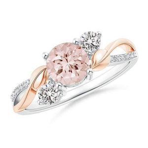 Rose Gold Leaf Zircon Women's Ring  Stainless Steel Rhinestone Ring Ladies Jewelry Accessories