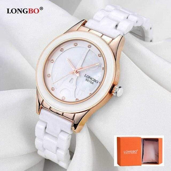 Planet Gates Rose Gold Men Brand Men Women Luxury Couple Lovers Wrist Watches Fashion Geneva Watch Ceramic White Gold Strap Clock Reloj Mujer