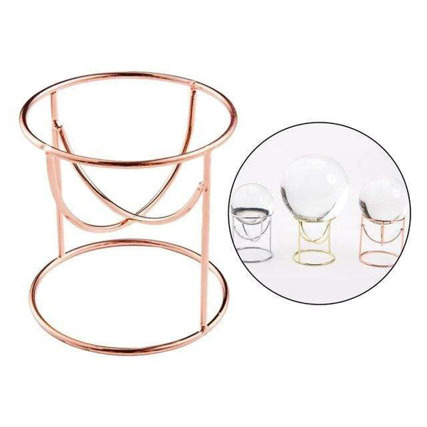Planet Gates Rose gold Metal Display Stand for Crystal Glass Lens Ball Divination Photography  Base  Sphere Globe Holder