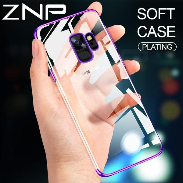 Planet Gates Rose Gold / S8 ZNP Luxury Soft TPU Silicone Phone Cases For Samsung Galaxy S9 S8 Plus Note 8 Case Full Cover For Samsung S9 S8 Case Phone Shell