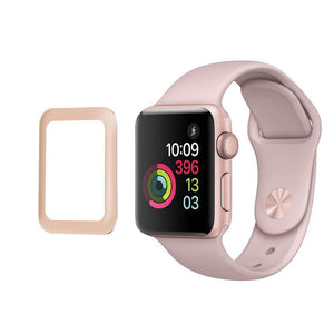Planet Gates Rose gold Screen Glass Film Screen Protector Ultra Thin Anti-Bubble Bumper Case Tempered Glass Film Frame Anti-Scratch HD