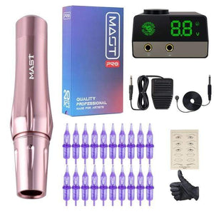 Planet Gates Rose Gold Set Mast Permanen Makeup KIt Rotary Compatible All Standard Cartridges Eyebrow Lips Tattoo Machine Gun Quiet