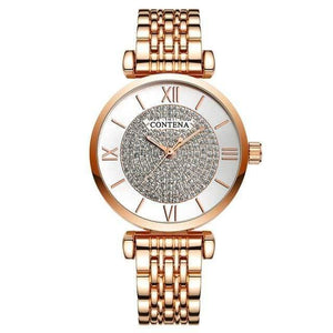 Planet Gates rose gold Silver Women Watches Top Brand Luxury Crystal Women's Watches Full Steel Ladies Watch Women Clock reloj mujer