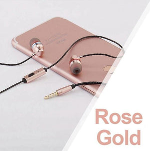 Planet Gates Rose Gold TOMKAS In-Ear Earphones Special Edition Headset Clear Bass Earphones With Microphone 5 Colors Metal Heavy Bass Headphones
