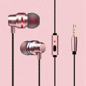 Planet Gates Rose Gold TOMKAS TPE Line Earphone for Phone 5 Color In-ear Earphones and Headphone Heavy Bass for Mobile Phone Clear Bass with Microphone