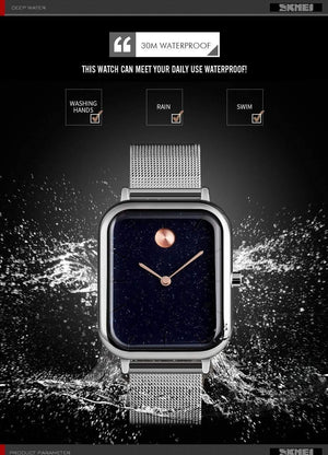 Planet Gates Rose gold watch Luxury Lover Watches Quartz Dress Women Men Watch Couples Wristwatch Sliver Mesh Stainless Relojes Hombre  9187