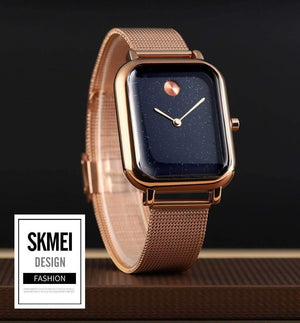 Planet Gates Rose gold watch Luxury Lover Watches Quartz Dress Women Men Watch Couples Wristwatch Sliver Mesh Stainless Relojes Hombre  9187