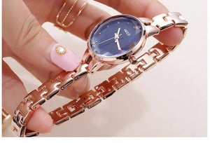 Planet Gates rose gold watch Women Stainless Steel Watch Ladies Crystal Bright Star Bracelet Watches Dress WristWatch Montre Femme Mother's Day