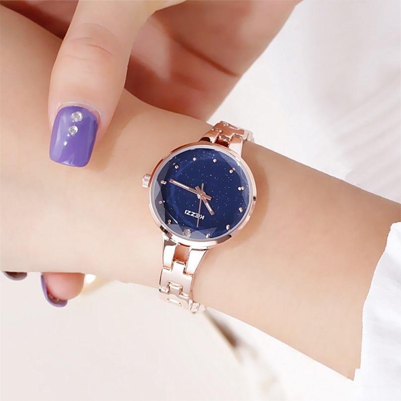 Planet Gates rose gold watch Women Stainless Steel Watch Ladies Crystal Bright Star Bracelet Watches Dress WristWatch Montre Femme Mother's Day
