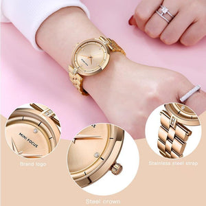 Watches Women Top Brand Luxury Quartz Watch Women Fashion Relojes Mujer Stainless Steel Ladies Quartz Wrist Watches - Planet Gates