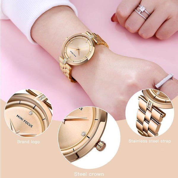 Watches Women Top Brand Luxury Quartz Watch Women Fashion Relojes Mujer Stainless Steel Ladies Quartz Wrist Watches - Planet Gates