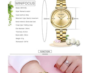 Planet Gates Rose Gold Watches Women Top Brand Luxury Quartz Watch Women Fashion Relojes Mujer Stainless Steel Ladies Quartz Wrist Watches