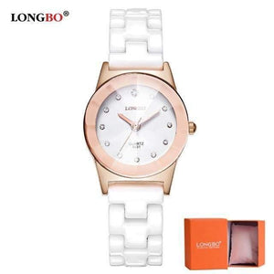 Planet Gates Rose Gold Women 1 Fashion Quartz White Ceramic Lovers Watches Luxury Casual Unique Ladies Dress Wristwatch Relogio Feminino