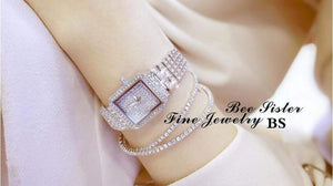 Planet Gates rose gold Women Watch Rhinestone Watches Lady Diamond Stone Dress Watch Stainless Steel Bracelet Wristwatch ladies Crystal Watch