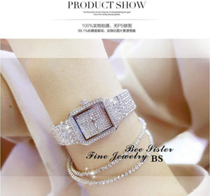 Planet Gates rose gold Women Watch Rhinestone Watches Lady Diamond Stone Dress Watch Stainless Steel Bracelet Wristwatch ladies Crystal Watch