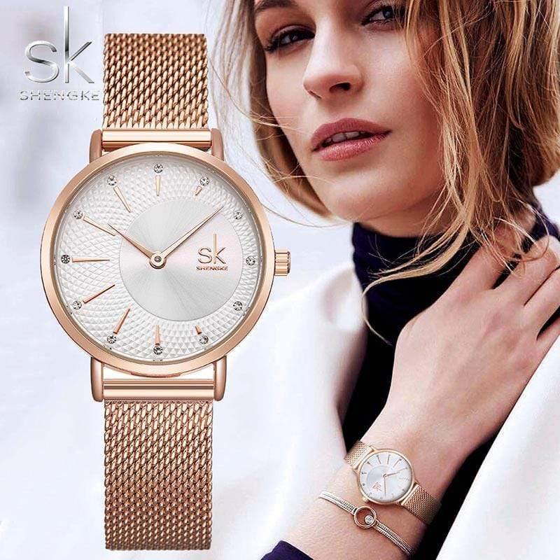 Planet Gates rose gold Women Watch Top Brand Luxury  Rose Gold Women Bracelet Watch For Ladies Wrist Watch Montre Femme Relogio Feminino