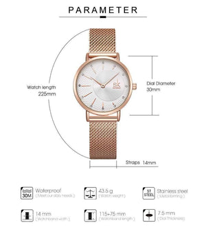 Planet Gates rose gold Women Watch Top Brand Luxury  Rose Gold Women Bracelet Watch For Ladies Wrist Watch Montre Femme Relogio Feminino