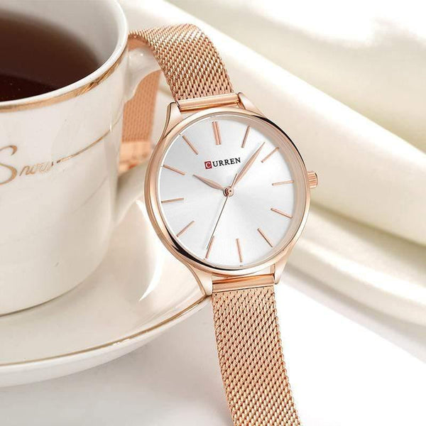 Planet Gates Rose gold Women Watches Luxury Wrist watch relogio feminino Clock for Women Milanese Steel Lady Rose Gold Quartz Ladies Watch New